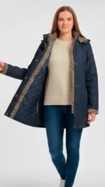 ARIS | Chaqueta Estructurada Mujer | Interior Leopardo | Calidad Premium KNS