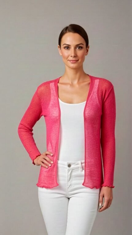 AURA | Cárdigan Fino Punto Mujer |  Chaqueta de Entretiempo