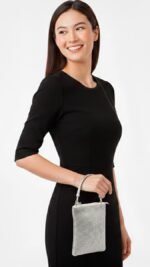 Bolso Vega | Bolso de Mano Metalizado | Estilo Monedero de Gala | KNS