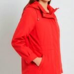 KORA | Chaqueta Impermeable Mujer | Roja | Diseño Técnico Premium