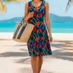 LAMBADA | Vestido Viscosa Estampado | Hecho en España | Diseño Único - Selvatico Multicolor