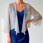 LUMINA | Chal Bolero Transparente | Plateado Metalizado | Fiesta KNS