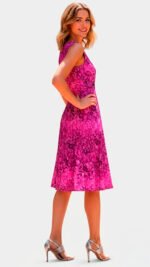 Vestido midi de viscosa modelo Lambada de Kns Boutique con diseño de autor y corte evasé